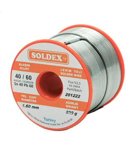 Soldex 1.60mm  Sn40 Pb60 Lehim Teli 500gr