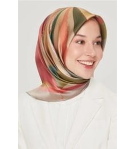 Armine Nostalji Serisi %100 Twill İpek Eşarp 8507D 05