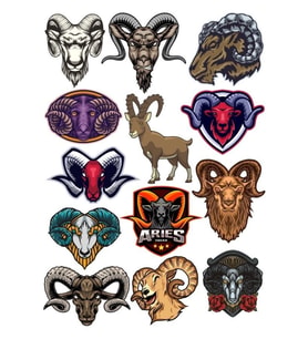 Keçi Sticker Set 6 12 Parça Telefon, Tablet, Defter, Laptop Sticker