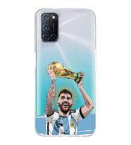 Oppo A52/A72/A92 Uyumlu Lionel Messi Arjantin Tasarımlı Şeffaf Telefon Kılıfı
