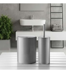 FLORES 2Lİ BANYO SETİ GRİ -100490