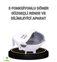 Çok Fonksiyonlu Döner Rende Süzgeç Hazneli Ergonomik Sebze Doğrayıcı
