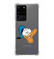 Samsung Galaxy S20 Ultra  Köşe Korumalı Antişok Kapak Donald Duck Tasarımlı Şeffaf  Kılıf