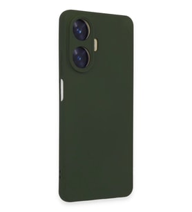 Durukar® Realme C55 Kılıf Nano içi Kadife Silikon - Koyu Yeşil