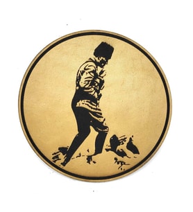 ATATÜRK KOCATEPE Deri PEÇ - Arma - Askeri Patch (Krem)