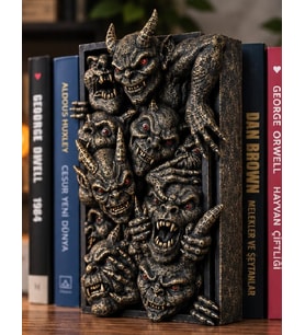 3 Boyutlu Kitaplık Aksesuarı Doğal TAŞ Kitap Tutucu Dekoratif BOOK NOOK Kitap Ayracı 3D Dekor