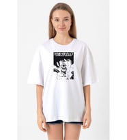 Cowboy Bebop Spike See You Space Cowboy Beyaz Kadın Oversize Tshirt