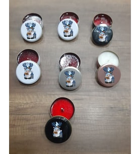 Yılbaşına Özel Renkli Metal Kutuda Kokulu ve Renkli Mumlar