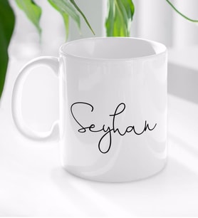 BK Gift Kişiye Özel İsimli Beyaz Kupa Bardak-105