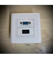 HDMI + VGA Duvar Prizi Hdmi Vga Priz Duvar Tipi (Krem)