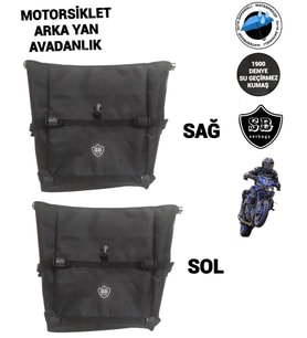 MOTORSİKLET ARKA YAN AVADANLIK ÇANTALARI (Siyah)