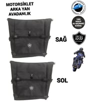 MOTORSİKLET ARKA YAN AVADANLIK ÇANTALARI (Siyah)
