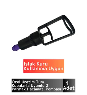 Premium Yüksek Kaliteli Tüm Kupalara Uyumlu Islak Kuru Kullanıma Uygun 2 Parmak Hacamat Pompası