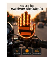 Mey İthalat® El Hareketiyle Kontrol Edilen 176 LED Amber Güvenlik Lambası