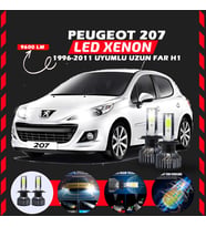 Peugeot 207 1996-2011 Uzun Far Uyumlu Şimşek Etkili Led Xenon Pro Series H1