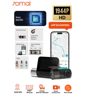 70mai Dash Cam Pro Plus+Arka Kamera RC06 Set