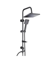 Tema 53243-2M Rain Tetra Mat Siyah Sürgülü Duş Seti