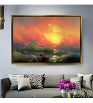 Altın Çerçeveli dekoratif tablo l892 (Gold)