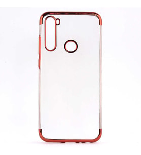 Zore Redmi Note 8T ile Uyumlu Dört Köşeli Lazer Silikon Kılıf Kırmızı