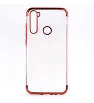 Zore Redmi Note 8T ile Uyumlu Dört Köşeli Lazer Silikon Kılıf Kırmızı