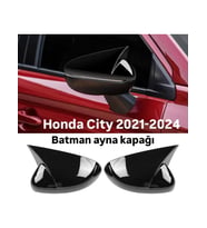 honda city 2021.2022.2023 uyumlu parlak siyah boyalı yarasa ayna kapağı