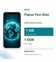 Papua Yeni Gine eSIM İnternet Paketi Günlük 1 GB 1 Gün - FUP 1 Mbps