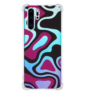 Huawei P30 Pro  Köşe Korumalı Antişok Kapak Renkli Desen Tasarımlı Şeffaf  Kılıf