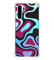 Huawei P30 Pro  Köşe Korumalı Antişok Kapak Renkli Desen Tasarımlı Şeffaf  Kılıf