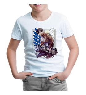 Levi Ackerman - AOT Beyaz Çocuk Tshirt