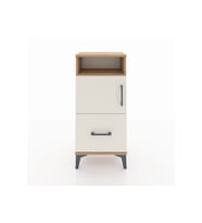 Arges Komodin 2 Raflı Tek Çekmeceli 2 Kapaklı 44x30x96 Çam-Aytaşı