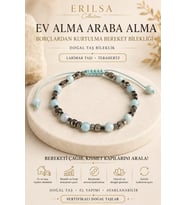 Sertifikalı Ev Alma Araba Alma Borçlardan Kurtulma Bereket Bilekliği Larimar Taşı Terahertz