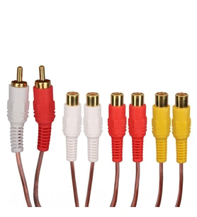 Powermaster 2 Rca Erkek 6 Rca Dişi 40 Cm Kablo Renkli Ses Görüntü Kablosu