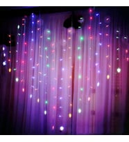 Kalp Perde Ledi Rgb Işıklı Saçaklı Eklenebilir Led Sevgililer Gününe Özel Dekorasyon Sevgililer Günü Hediyesi