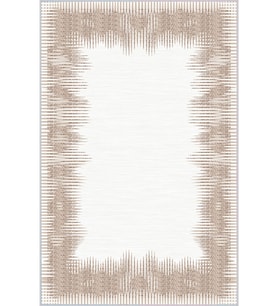 Eliana Home Baskılı, Yıkanabilir Kaymaz Taban Salon Halısı LNA1522-HY1183 100x150 cm (Beyaz)