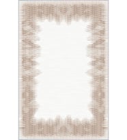 Eliana Home Baskılı, Yıkanabilir Kaymaz Taban Salon Halısı LNA1522-HY1183 100x150 cm (Beyaz)