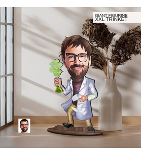 BK Gift Kişiye Özel Öğretmen Karikatürlü Büyük Boy Ahşap Biblo-9 Arkadaşa Hediye , Sevgiliye Hediye, Kişiye Özel Biblolar