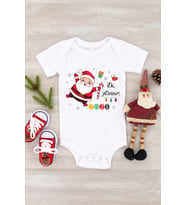 Unisex Bebek İlk Yılbaşım Kısa Kol Çıtçıtlı Body