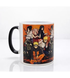 Porselen Renk Değiştiren Naruto Kupa Bardak (Krem)