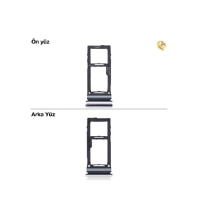 Samsung Galaxy A52 Sim İç Yuvası Çiftli ile Uyumlu Siyah Çiftli sim yuvası ikili sim tepsisi çiftli sim aparatı dual sim çekmecesi