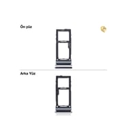 Samsung Galaxy A52 Sim İç Yuvası Çiftli ile Uyumlu Siyah Çiftli sim yuvası ikili sim tepsisi çiftli sim aparatı dual sim çekmecesi