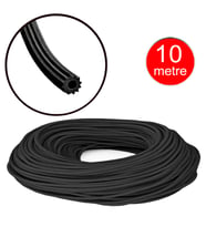 Alüminyum Sineklik Teli Fitili Siyah 5mm Kapı Pencere Tül Sabitleme Lastik Contası -10 Metre