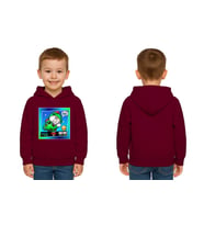 Unisex  Baskılı brawl stars Çocuk Swaetshirt Kapüşonlu 3 İplik Şardonlu (Bordo)