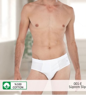 Malabadi Beyaz Erkek E-Serisi 12 Li Paket Cotton Slip 001-E