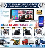 Tır Ve Kamyon 10.36" Dokunmatik Ekranlı 4 Kameralı Kayıtlı Video Müzik Telefon Ekran Yansıtma Özellikli Tak Kullan Kamera Seti