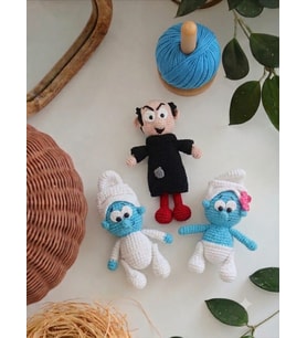 Şirinler Organik Oyuncak Seti (GARGAMEL, UYKUCU VE SÜSLÜ ŞİRİNLER)