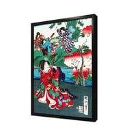 Japon Kadın Çerçeveli Mdf Tablo