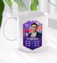 BK Gift Kişiye Özel Futbolcu Kartı Tasarımlı Beyaz Kupa Bardak-2