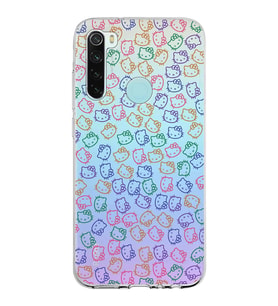 Xiaomi Redmi Note 8 Uyumlu Kapak Hello Kitty Tasarımlı Şeffaf Silikon Kılıf