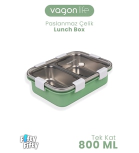 800 ML Tek Kat 2 Bölme Lunch Box Yeni Nesil Sefer Tası
