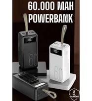 Powerbank 60.000 Mah Dijital Göstergeli 4 Portlu Taşınabilir